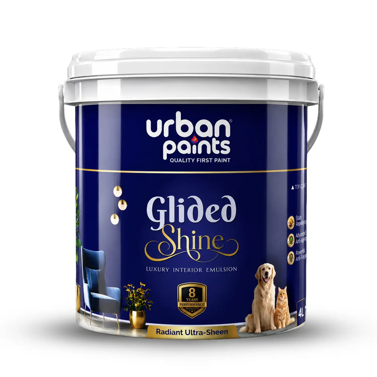 Urban Paints Gilded Shine – Luxury Interior Emulsion - 4ltr