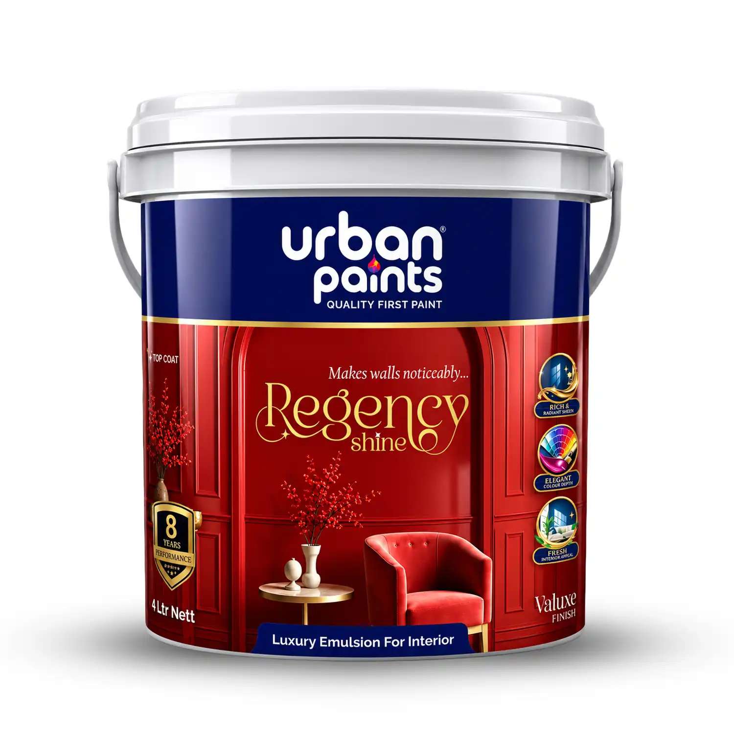 Urban Paints REGENCY SHINE Luxury Emulsion for Interior - 4ltr